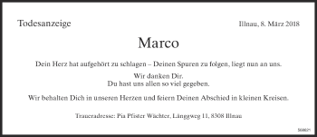 Traueranzeige von Marco  von reg_1