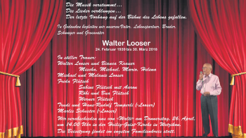 Traueranzeige von Walter Looser von ZO Gesamt