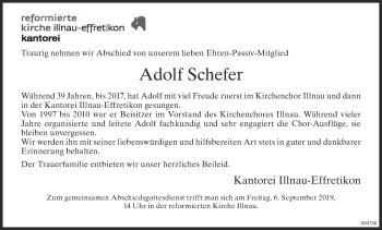 Traueranzeige von Adolf Schefer von reg_12345