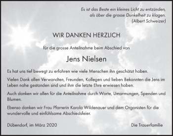 Traueranzeige von Jens Nielsen von AvU