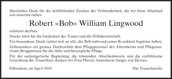 Traueranzeige von Robert William Lingwood von reg_5