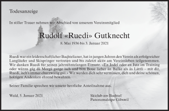 Traueranzeige von Rudolf Gutknecht von AvU