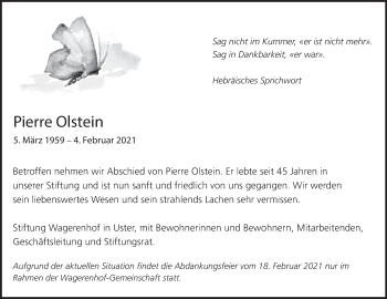 Traueranzeige von Pierre Olstein von AvU