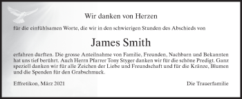 Traueranzeige von James Smith von AvU