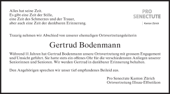 Traueranzeige von Gertrud Bodenmann von reg_2