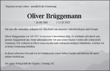 Traueranzeige von Oliver Brüggemann von AvU
