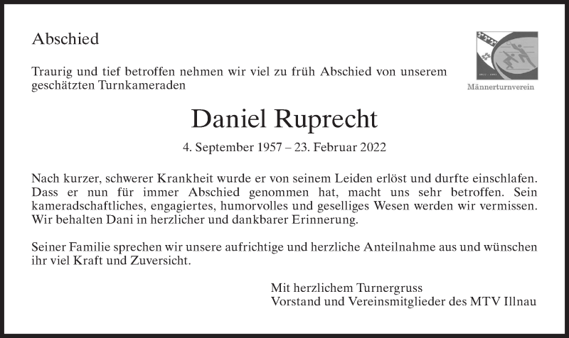  Traueranzeige für Daniel Ruprecht vom 10.03.2022 aus reg_5