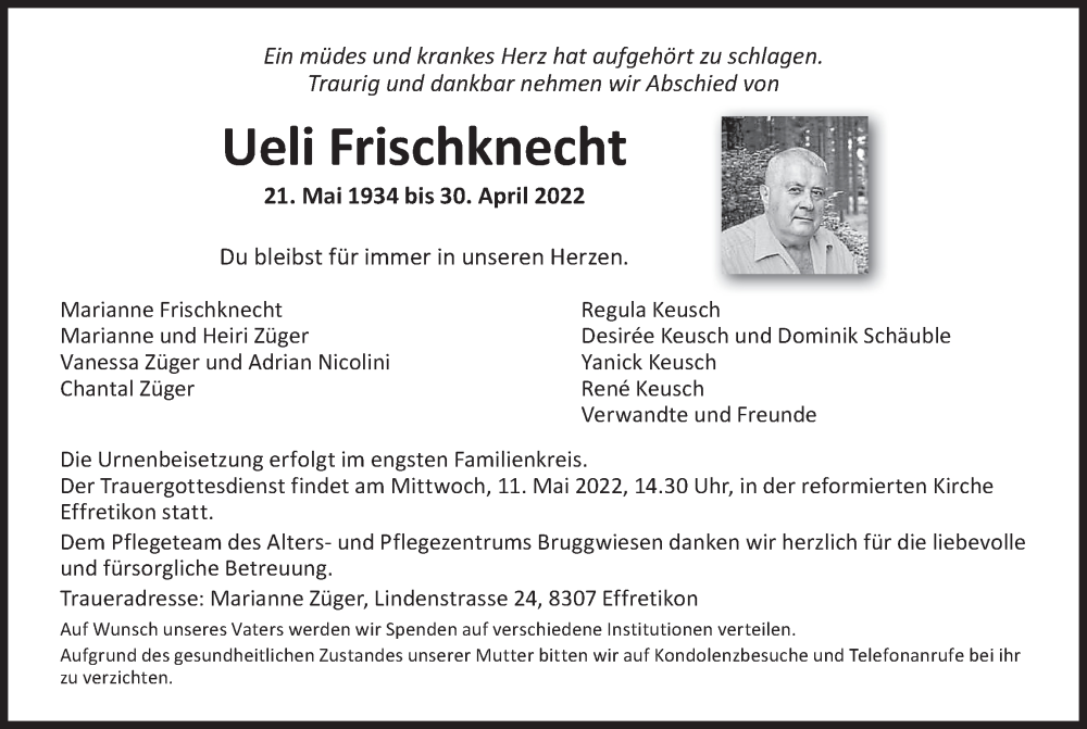  Traueranzeige für Ueli Frischknecht vom 05.05.2022 aus reg_5