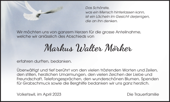 Traueranzeige von Markus Walter Mörker von VO solo