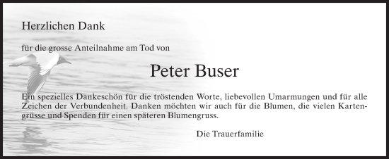 Traueranzeige von Peter Buser von AvU