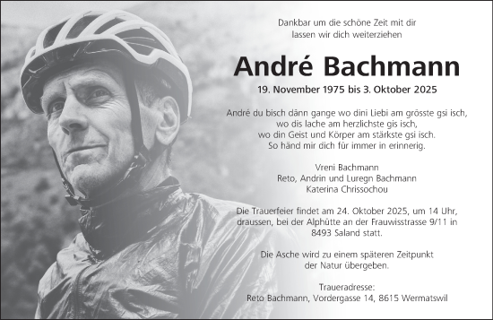 Traueranzeige von André Bachmann von AvU