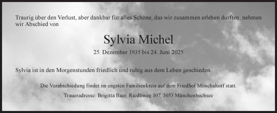 Traueranzeige von Sylvia Michel von AvU