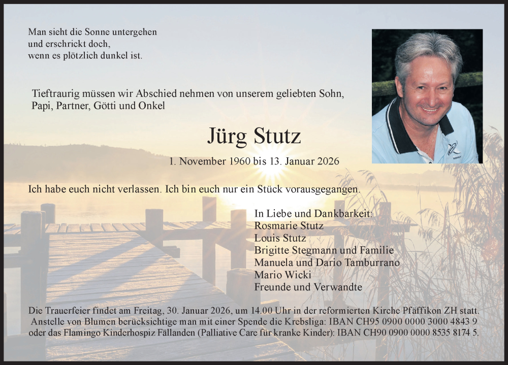  Traueranzeige für Jürg Stutz vom 21.01.2026 aus AvU